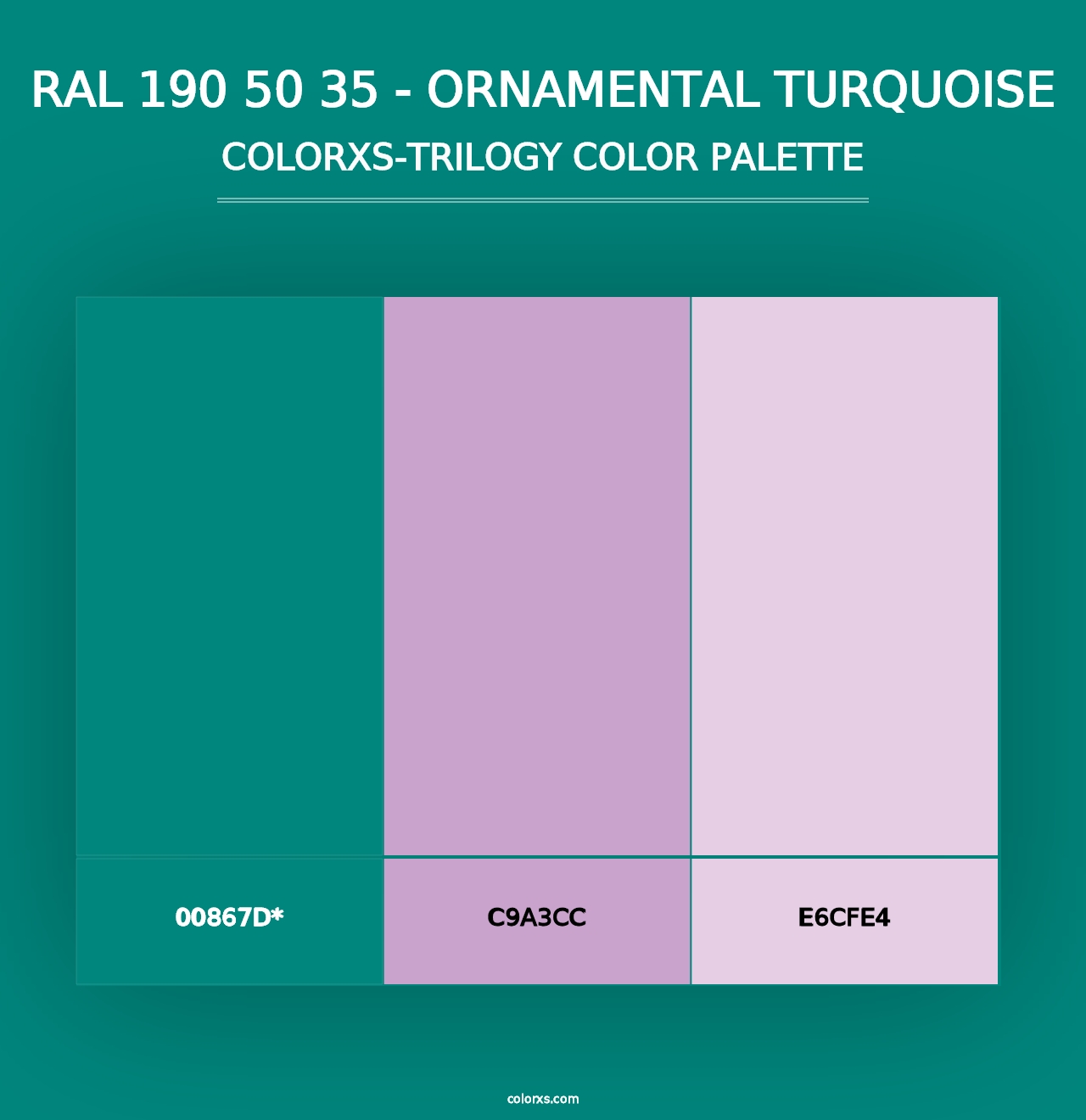 RAL 190 50 35 - Ornamental Turquoise - Colorxs Trilogy Palette