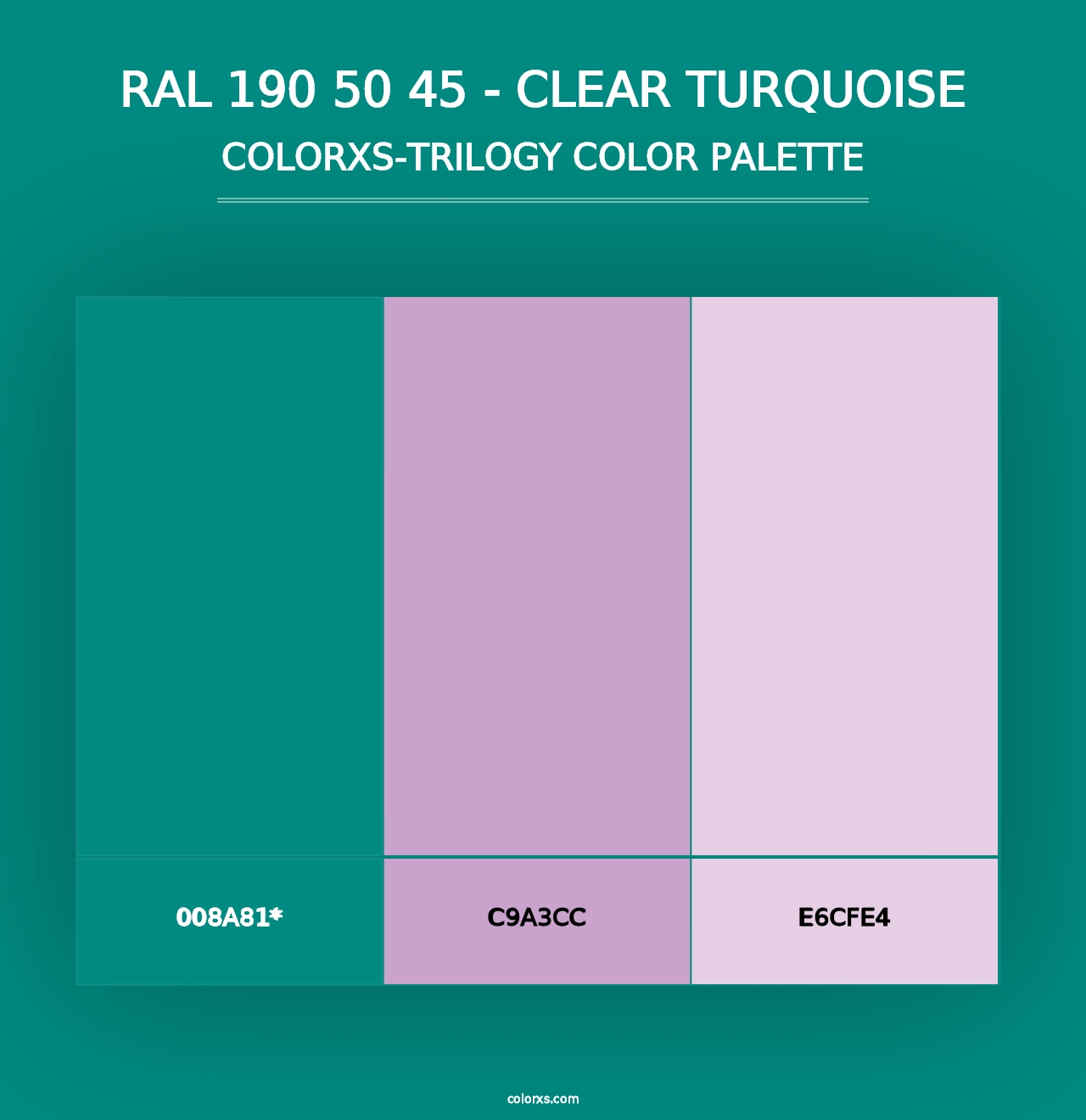 RAL 190 50 45 - Clear Turquoise - Colorxs Trilogy Palette