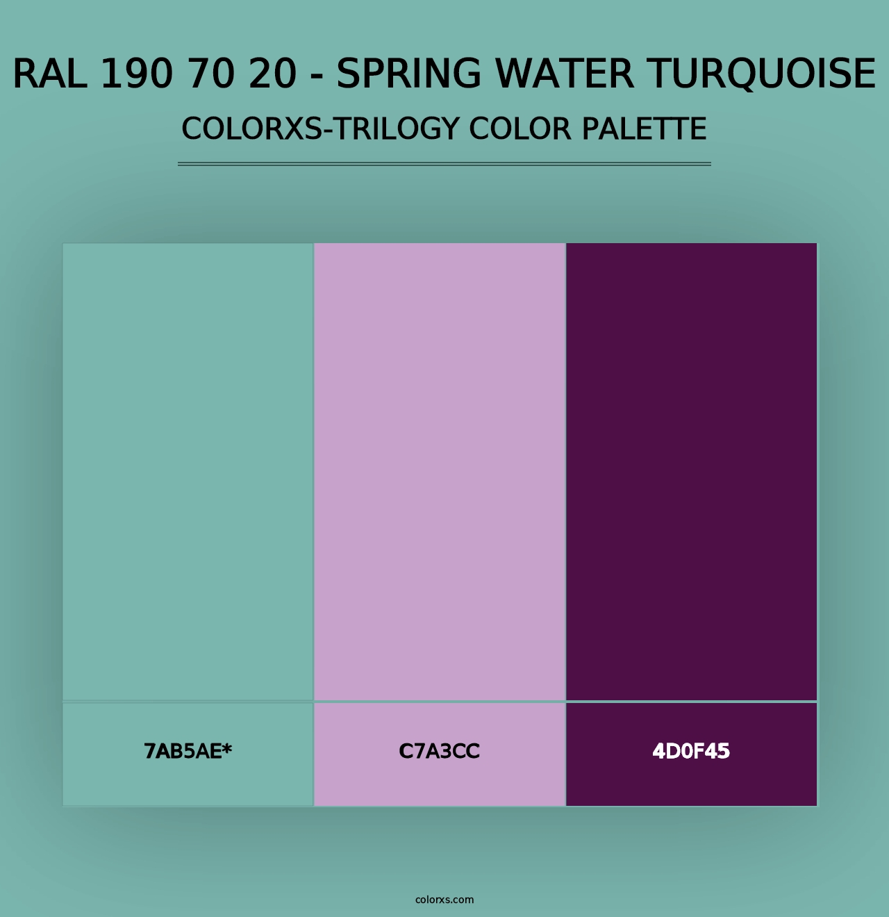 RAL 190 70 20 - Spring Water Turquoise - Colorxs Trilogy Palette