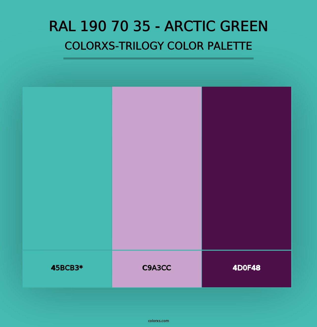 RAL 190 70 35 - Arctic Green - Colorxs Trilogy Palette