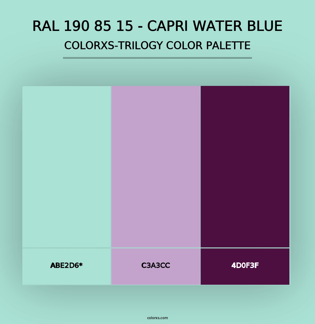 RAL 190 85 15 - Capri Water Blue - Colorxs Trilogy Palette