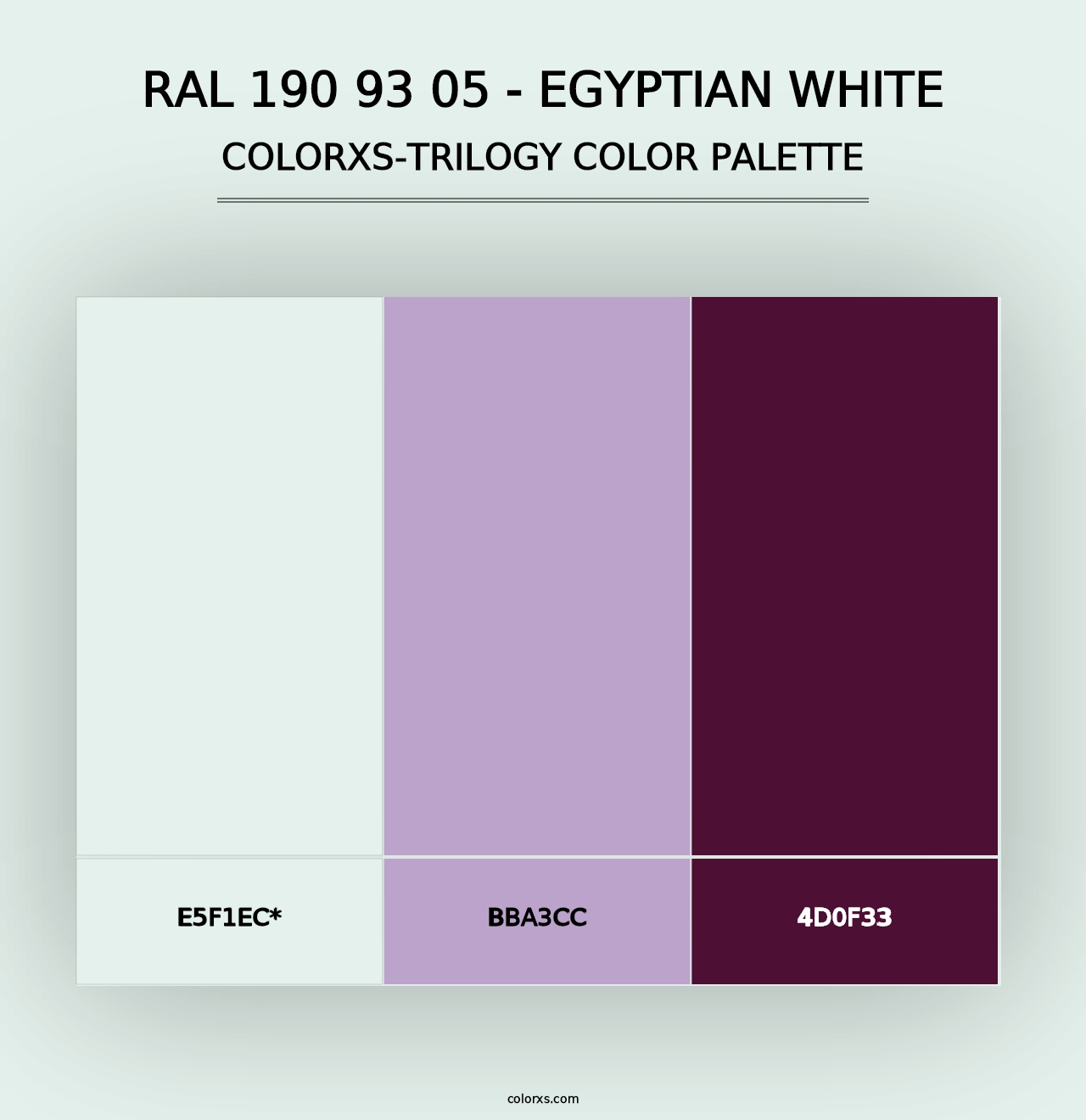 RAL 190 93 05 - Egyptian White - Colorxs Trilogy Palette