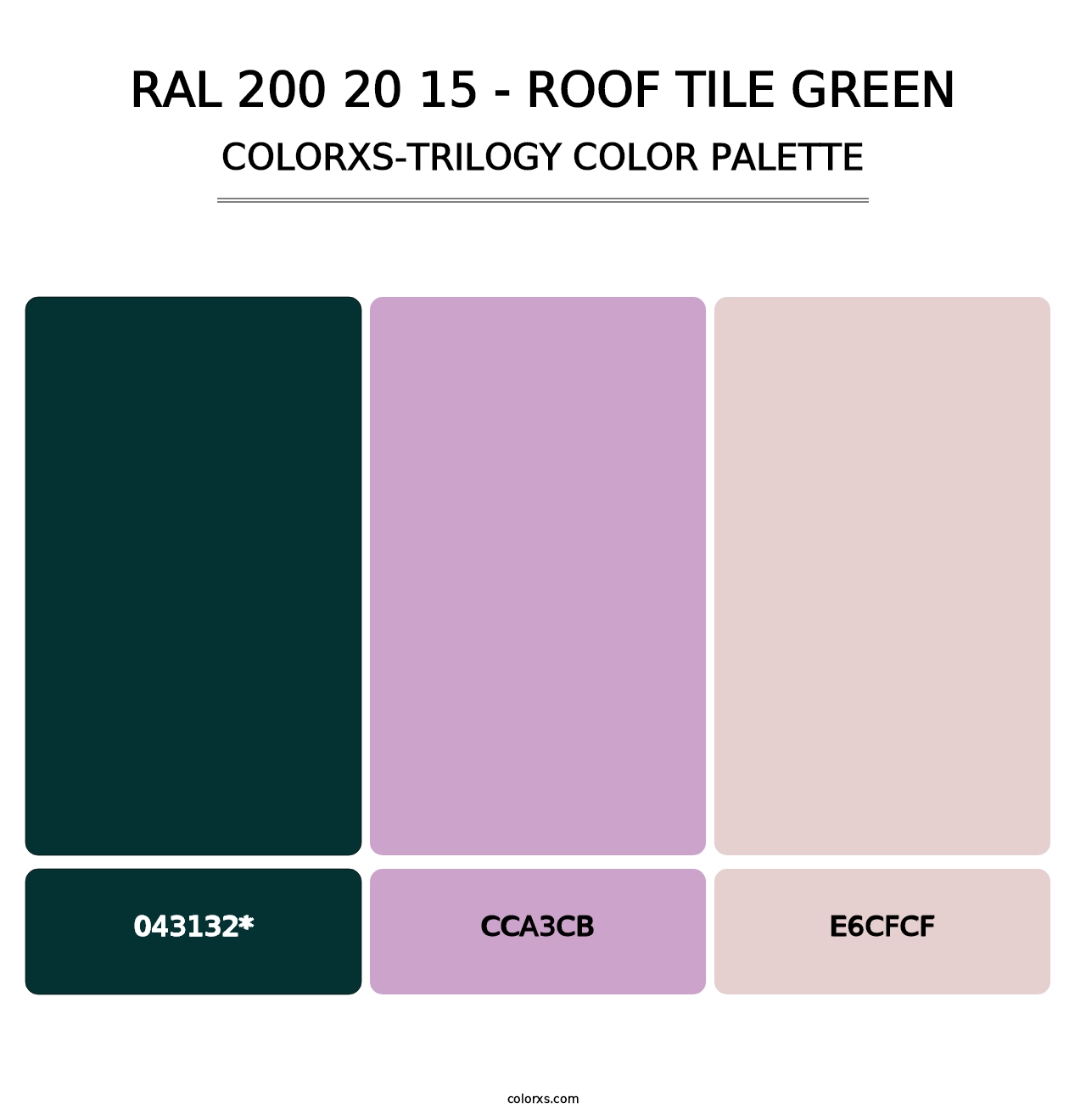 RAL 200 20 15 - Roof Tile Green - Colorxs Trilogy Palette