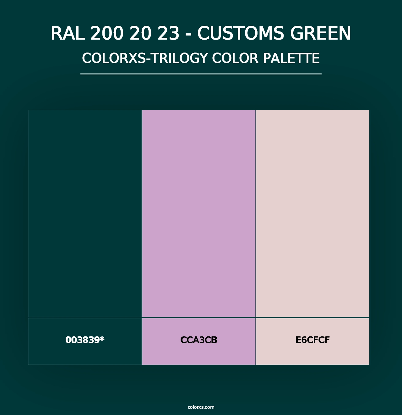 RAL 200 20 23 - Customs Green - Colorxs Trilogy Palette