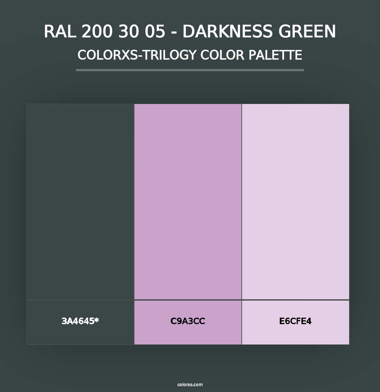 RAL 200 30 05 - Darkness Green - Colorxs Trilogy Palette