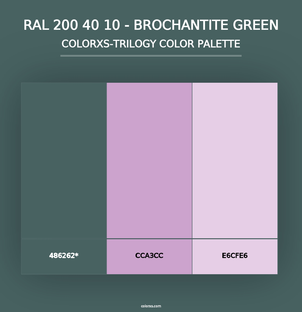 RAL 200 40 10 - Brochantite Green - Colorxs Trilogy Palette