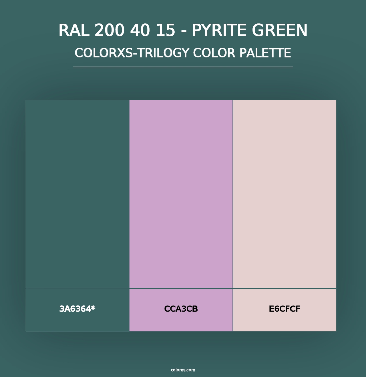 RAL 200 40 15 - Pyrite Green - Colorxs Trilogy Palette