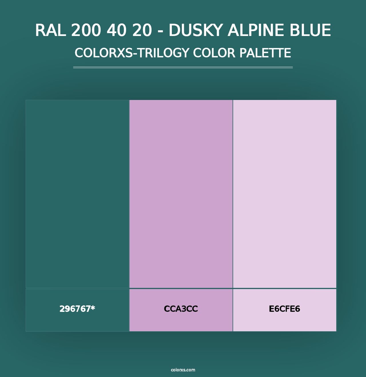 RAL 200 40 20 - Dusky Alpine Blue - Colorxs Trilogy Palette