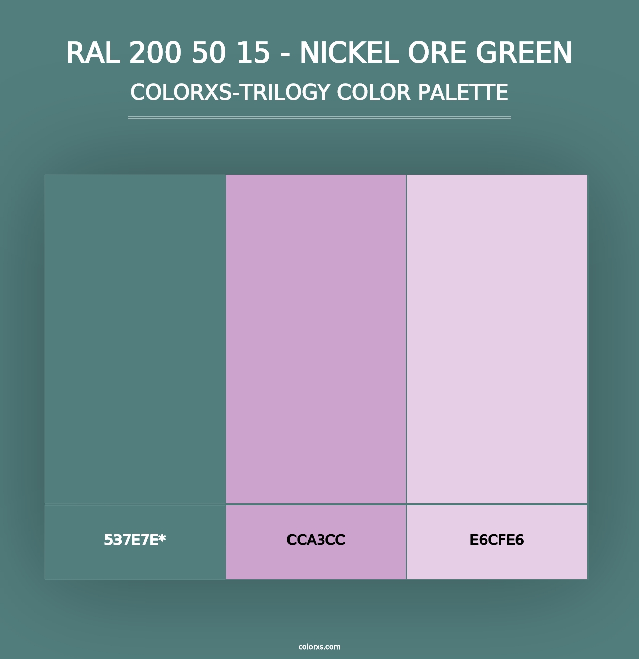 RAL 200 50 15 - Nickel Ore Green - Colorxs Trilogy Palette