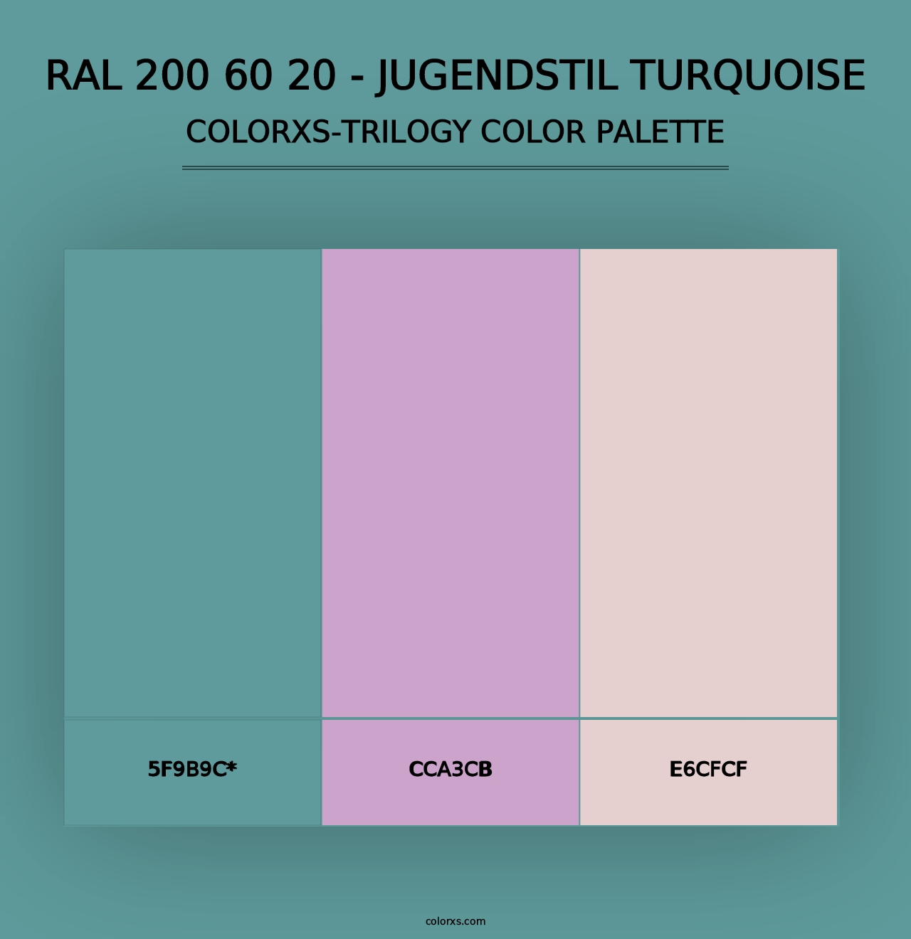 RAL 200 60 20 - Jugendstil Turquoise - Colorxs Trilogy Palette