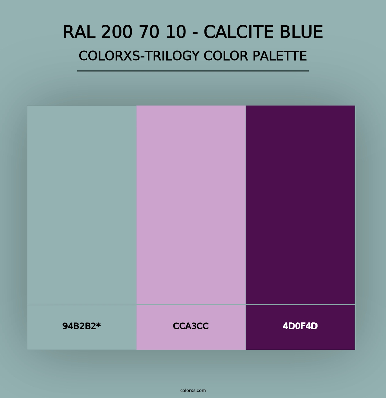 RAL 200 70 10 - Calcite Blue - Colorxs Trilogy Palette