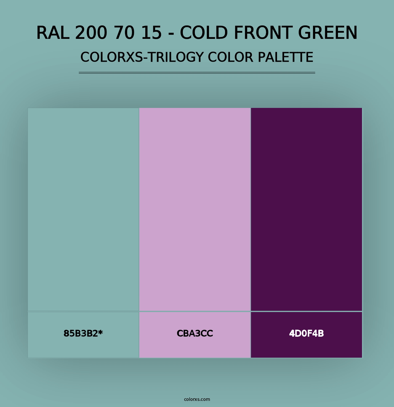 RAL 200 70 15 - Cold Front Green - Colorxs Trilogy Palette