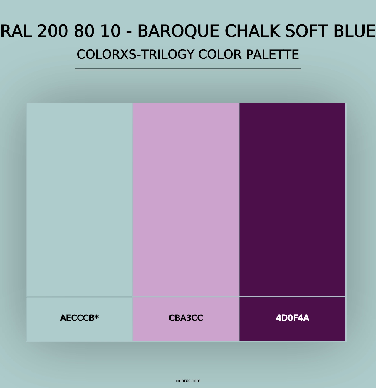 RAL 200 80 10 - Baroque Chalk Soft Blue - Colorxs Trilogy Palette