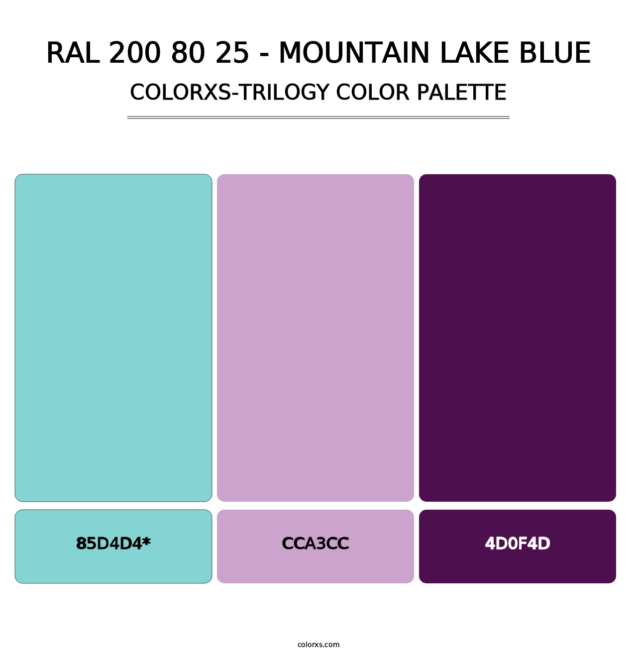 RAL 200 80 25 - Mountain Lake Blue - Colorxs Trilogy Palette