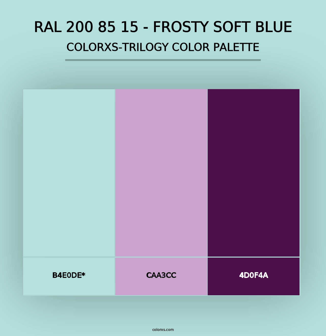 RAL 200 85 15 - Frosty Soft Blue - Colorxs Trilogy Palette