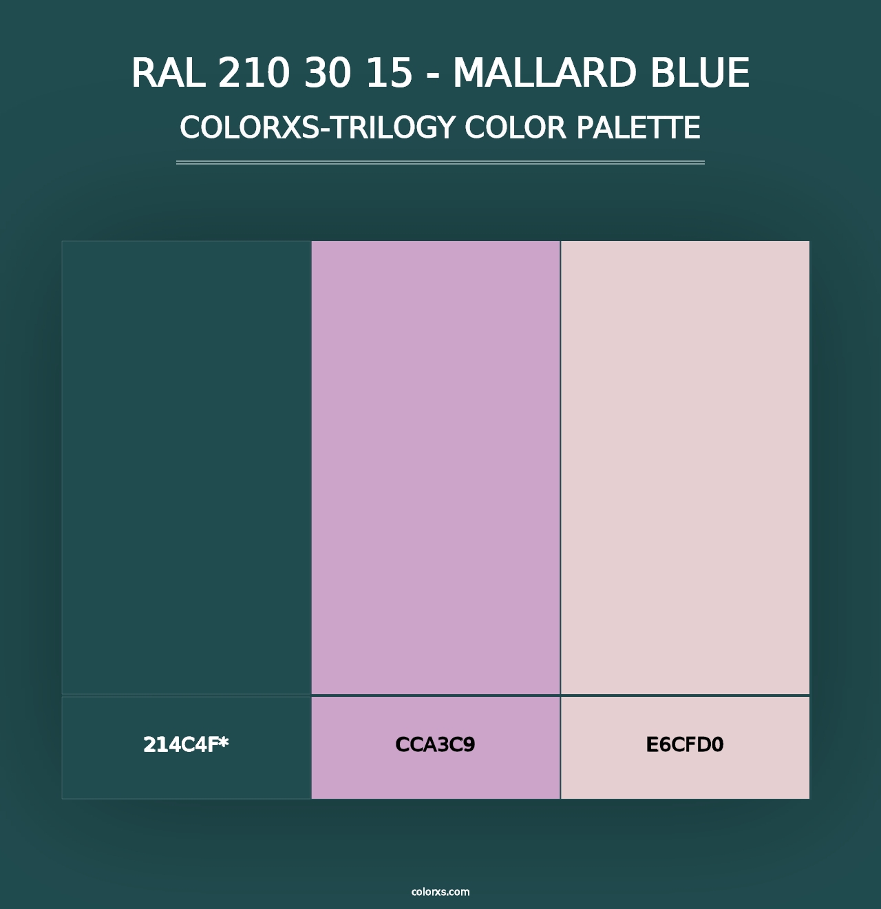 RAL 210 30 15 - Mallard Blue - Colorxs Trilogy Palette