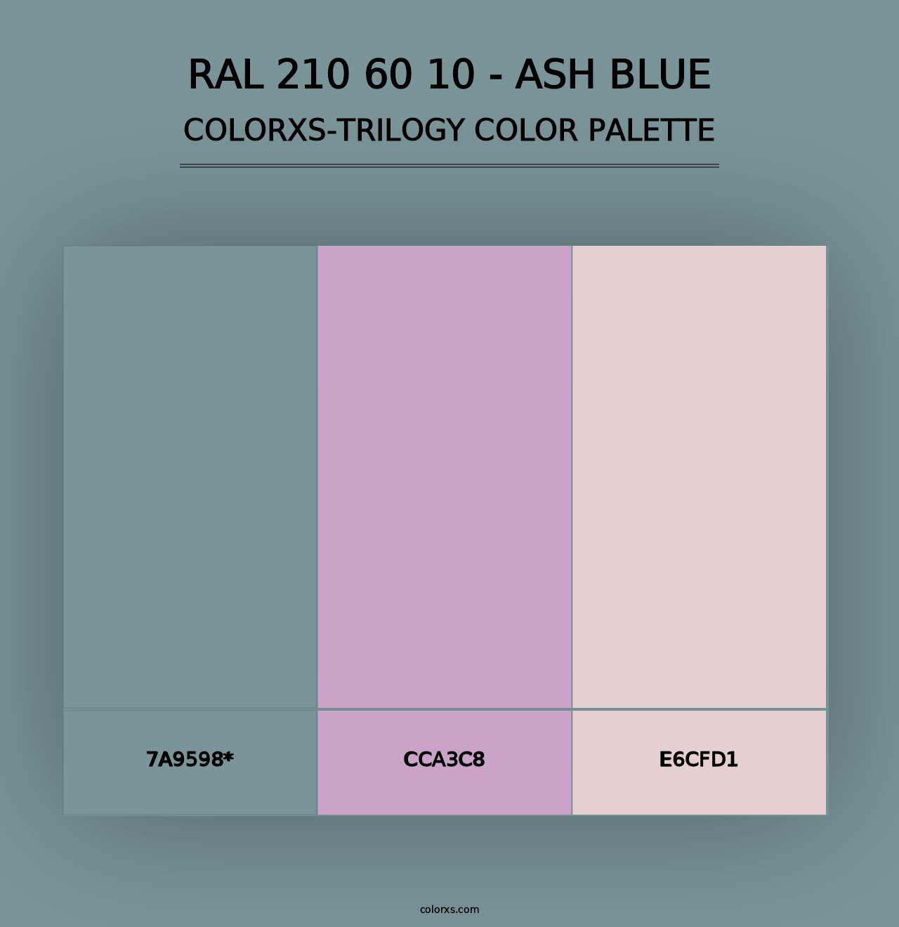 RAL 210 60 10 - Ash Blue - Colorxs Trilogy Palette