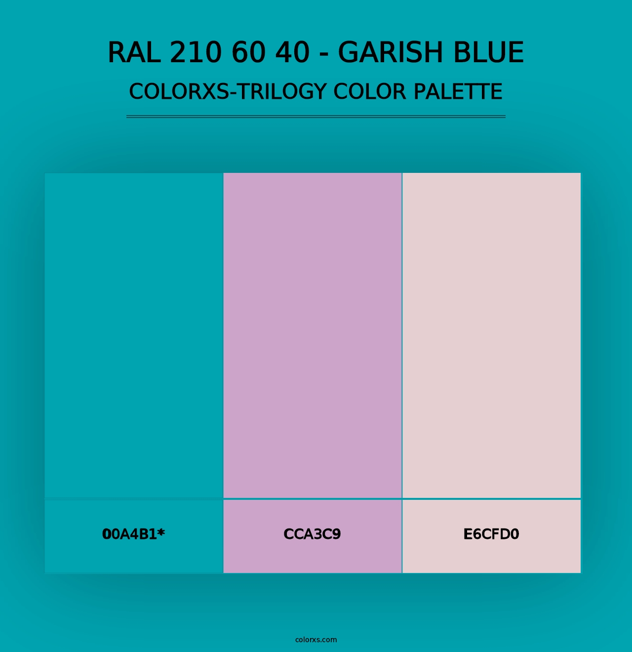 RAL 210 60 40 - Garish Blue - Colorxs Trilogy Palette