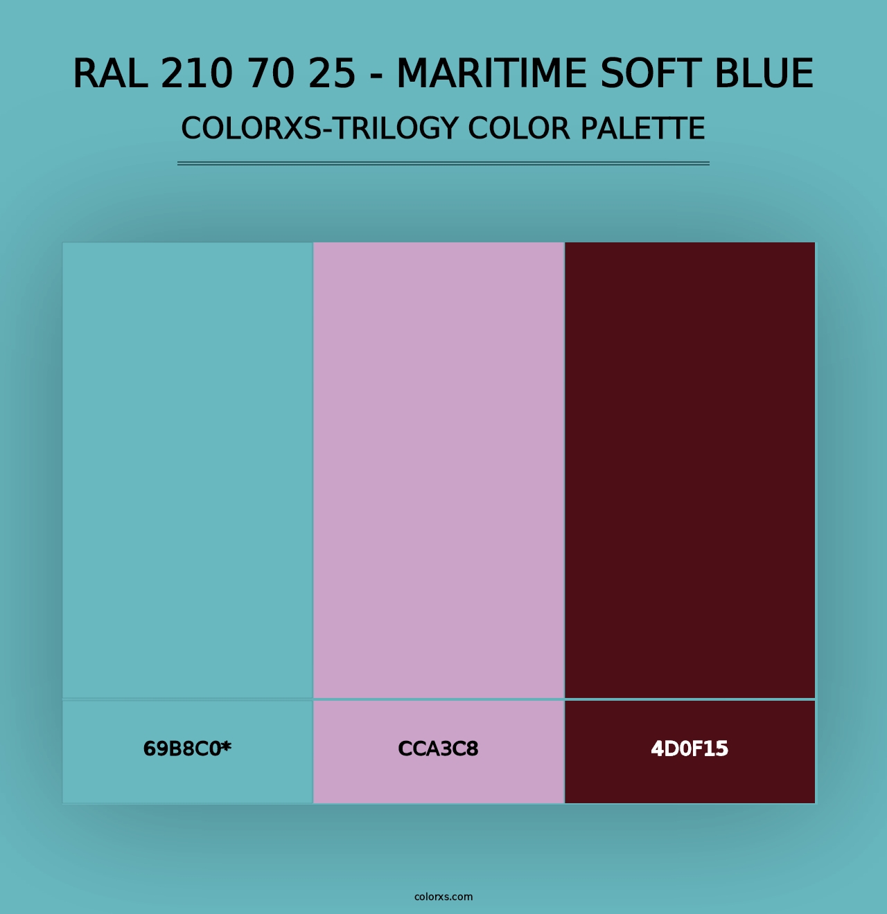 RAL 210 70 25 - Maritime Soft Blue - Colorxs Trilogy Palette