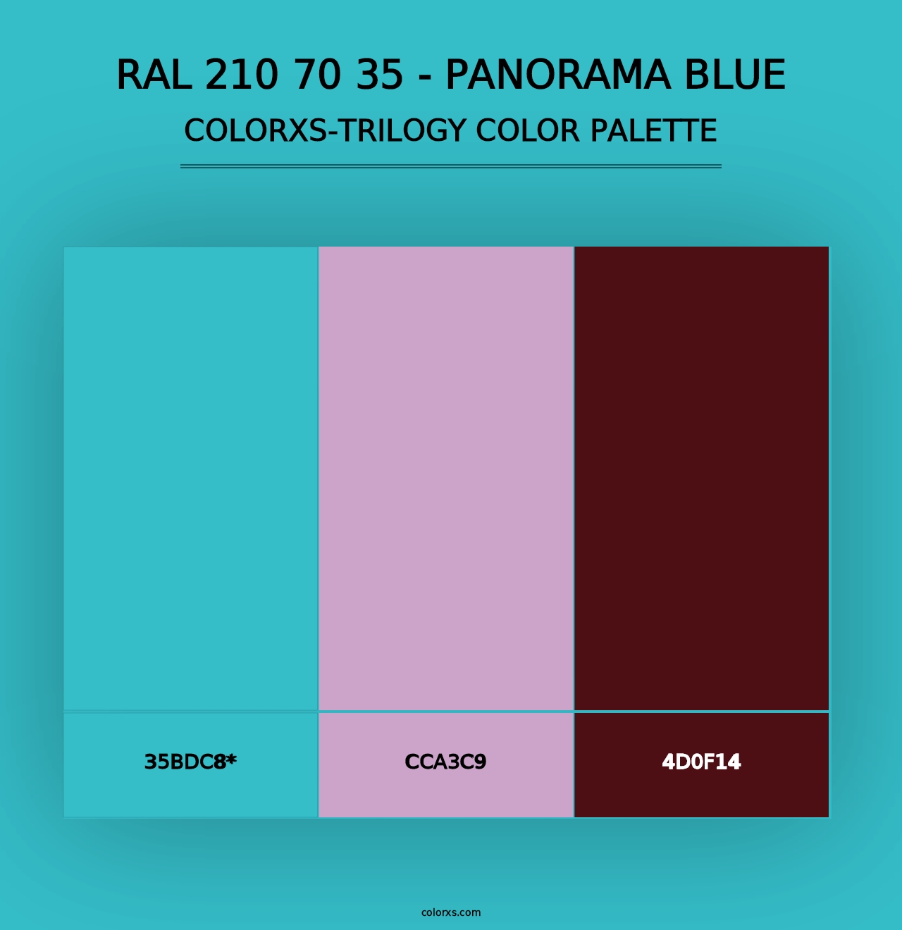 RAL 210 70 35 - Panorama Blue - Colorxs Trilogy Palette