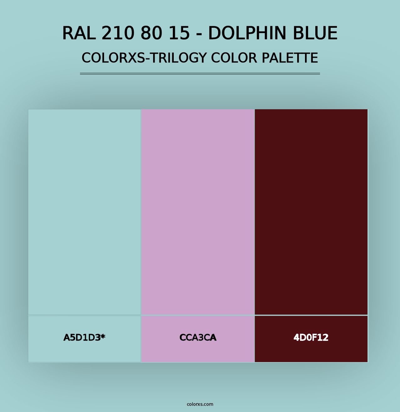 RAL 210 80 15 - Dolphin Blue - Colorxs Trilogy Palette