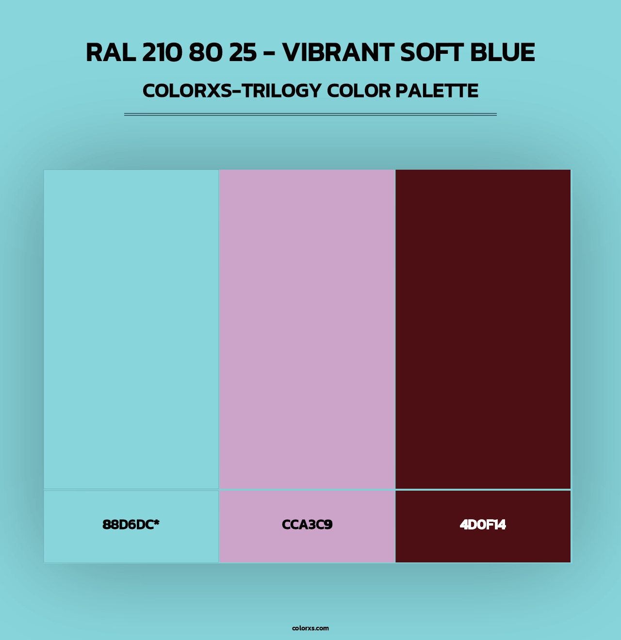 RAL 210 80 25 - Vibrant Soft Blue - Colorxs Trilogy Palette