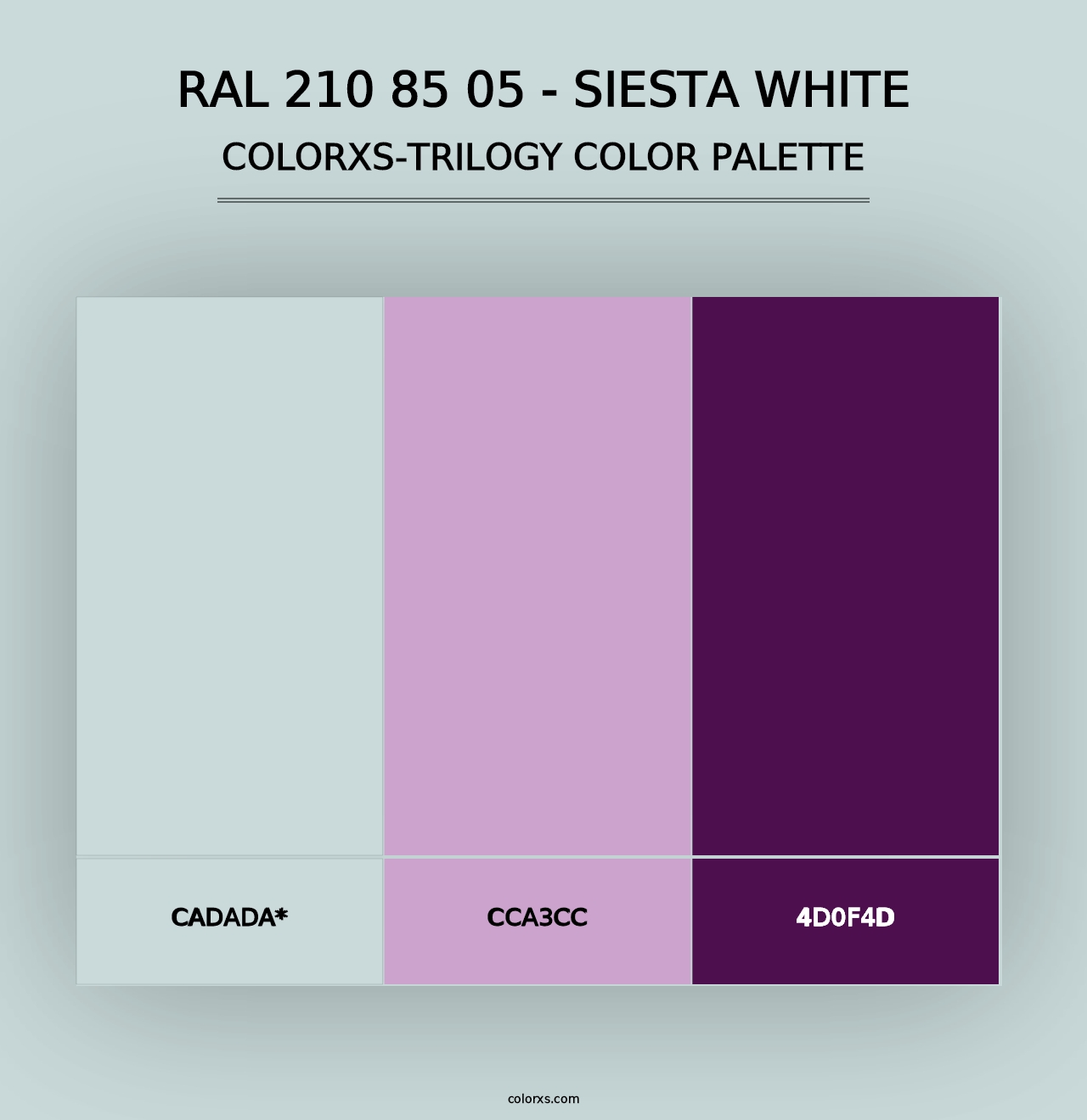 RAL 210 85 05 - Siesta White - Colorxs Trilogy Palette