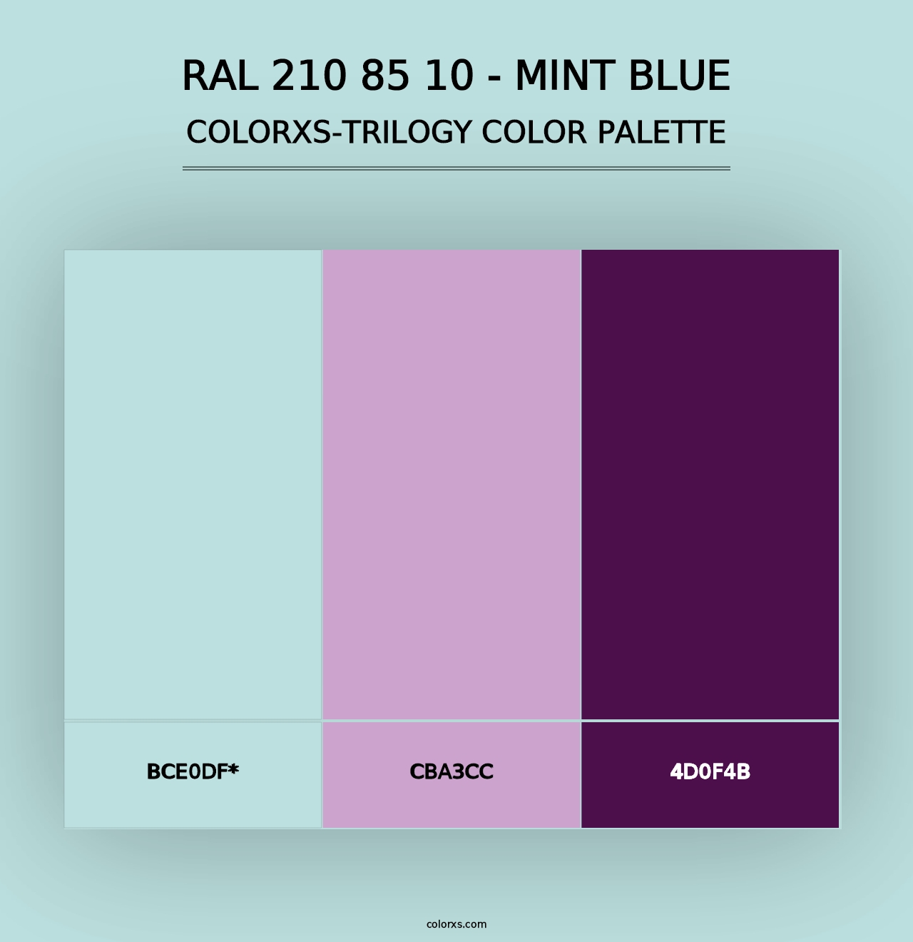 RAL 210 85 10 - Mint Blue - Colorxs Trilogy Palette