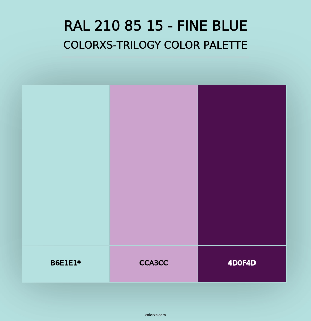 RAL 210 85 15 - Fine Blue - Colorxs Trilogy Palette