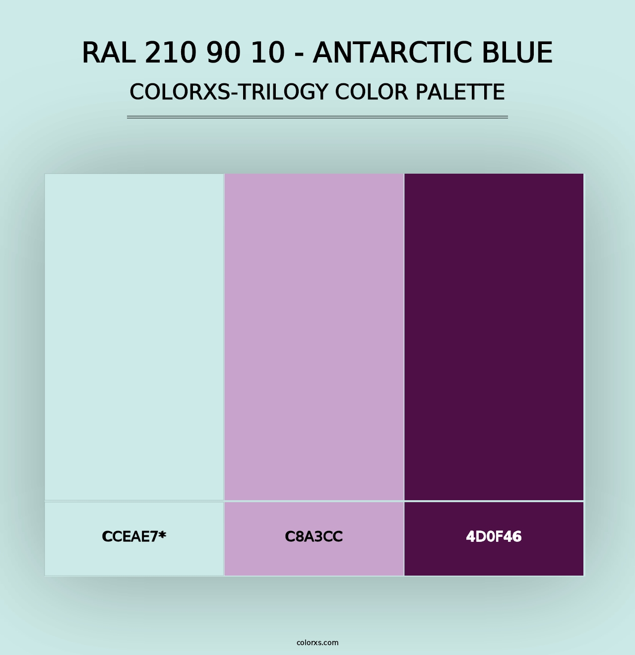 RAL 210 90 10 - Antarctic Blue - Colorxs Trilogy Palette