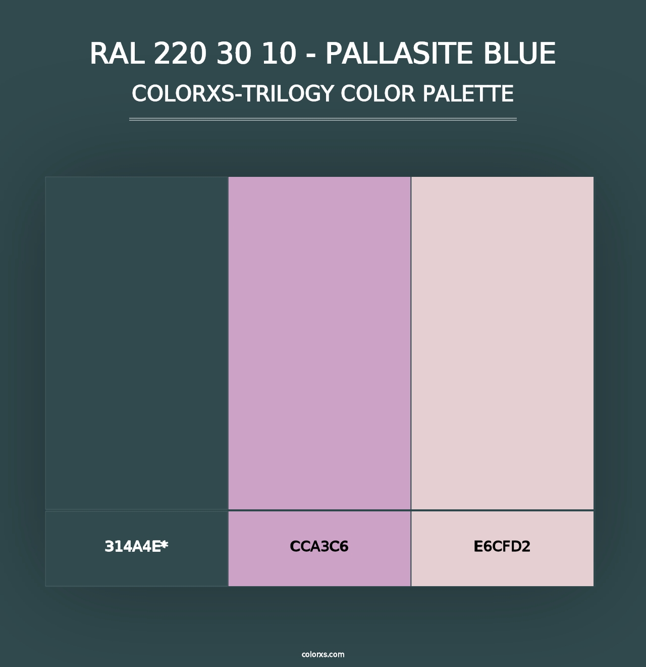 RAL 220 30 10 - Pallasite Blue - Colorxs Trilogy Palette