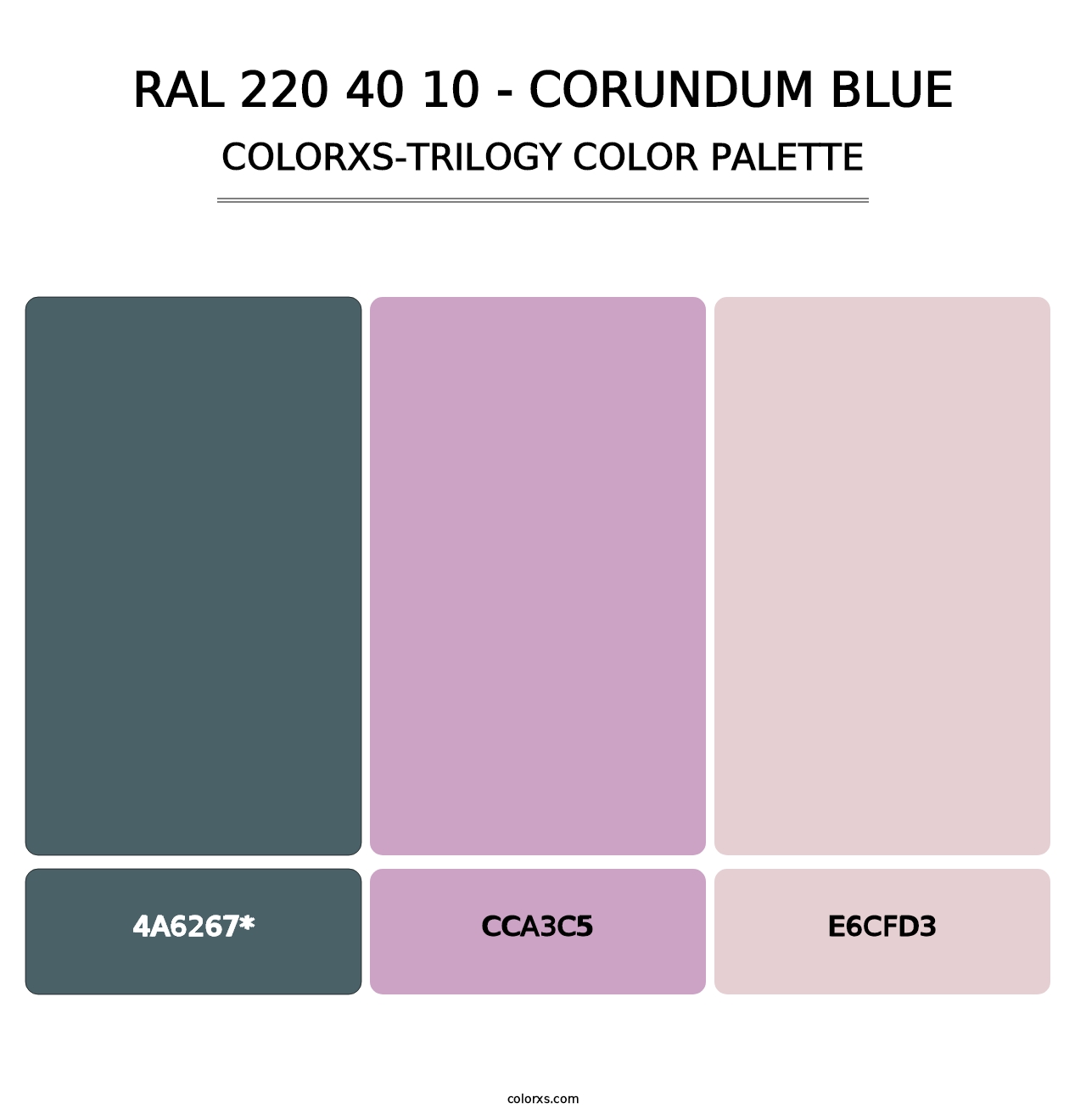 RAL 220 40 10 - Corundum Blue - Colorxs Trilogy Palette