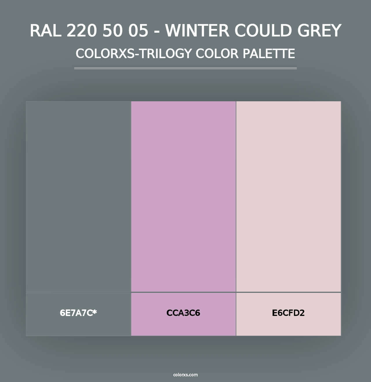 RAL 220 50 05 - Winter Could Grey - Colorxs Trilogy Palette