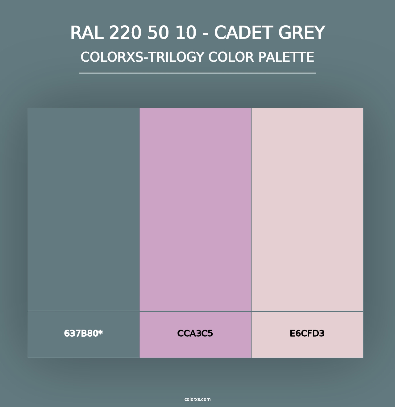 RAL 220 50 10 - Cadet Grey - Colorxs Trilogy Palette