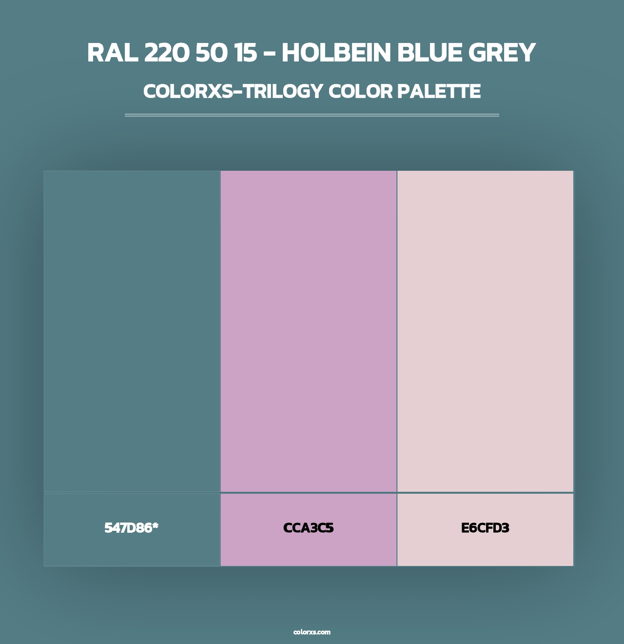 RAL 220 50 15 - Holbein Blue Grey - Colorxs Trilogy Palette