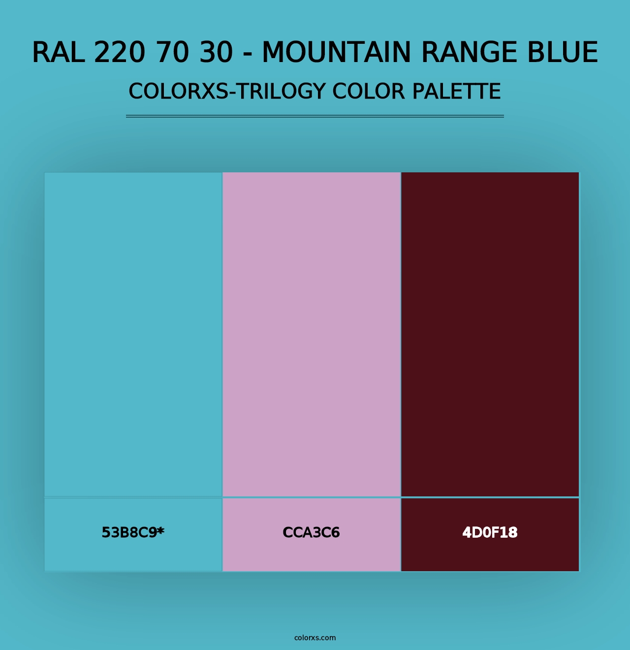 RAL 220 70 30 - Mountain Range Blue - Colorxs Trilogy Palette