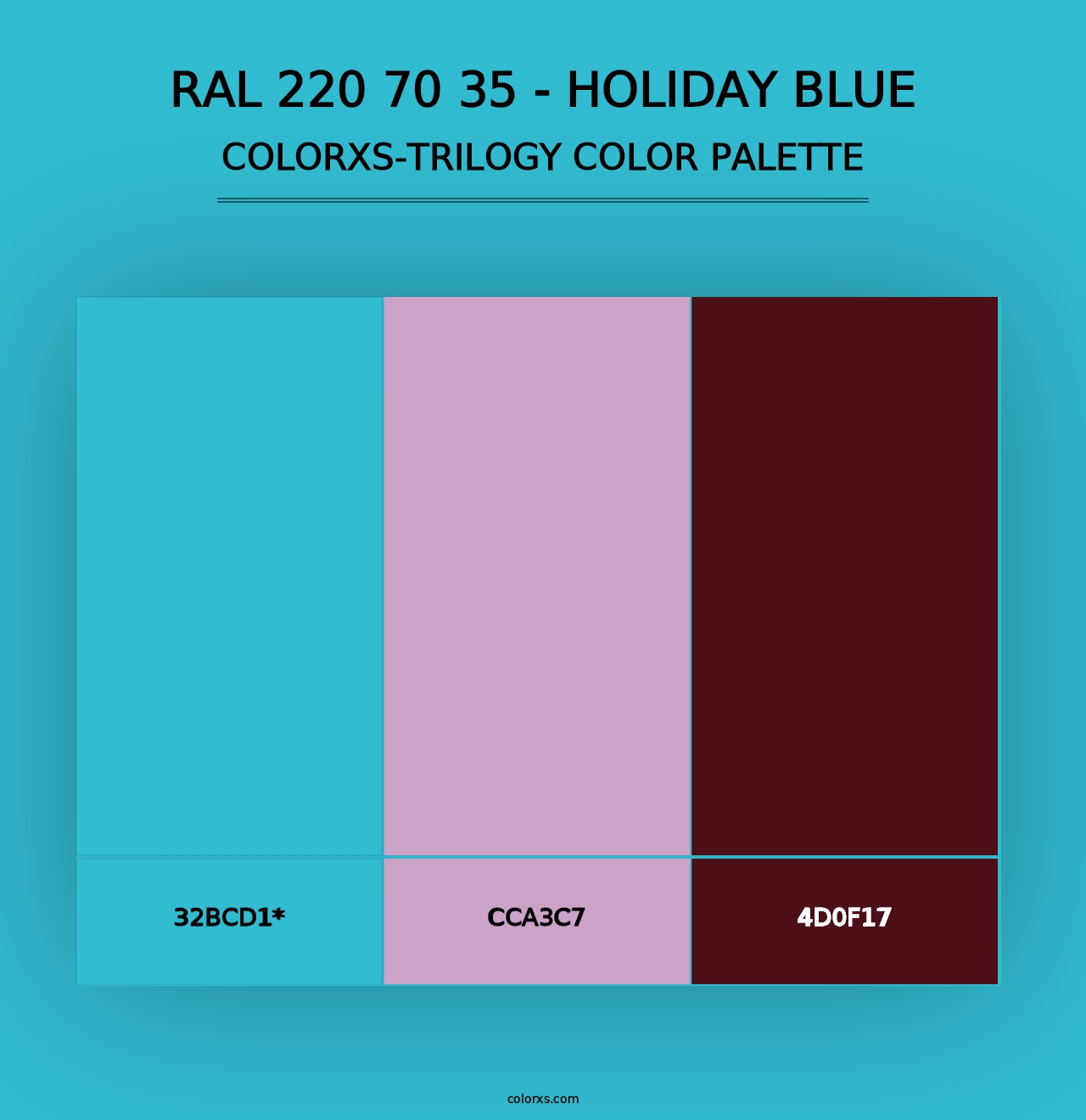 RAL 220 70 35 - Holiday Blue - Colorxs Trilogy Palette