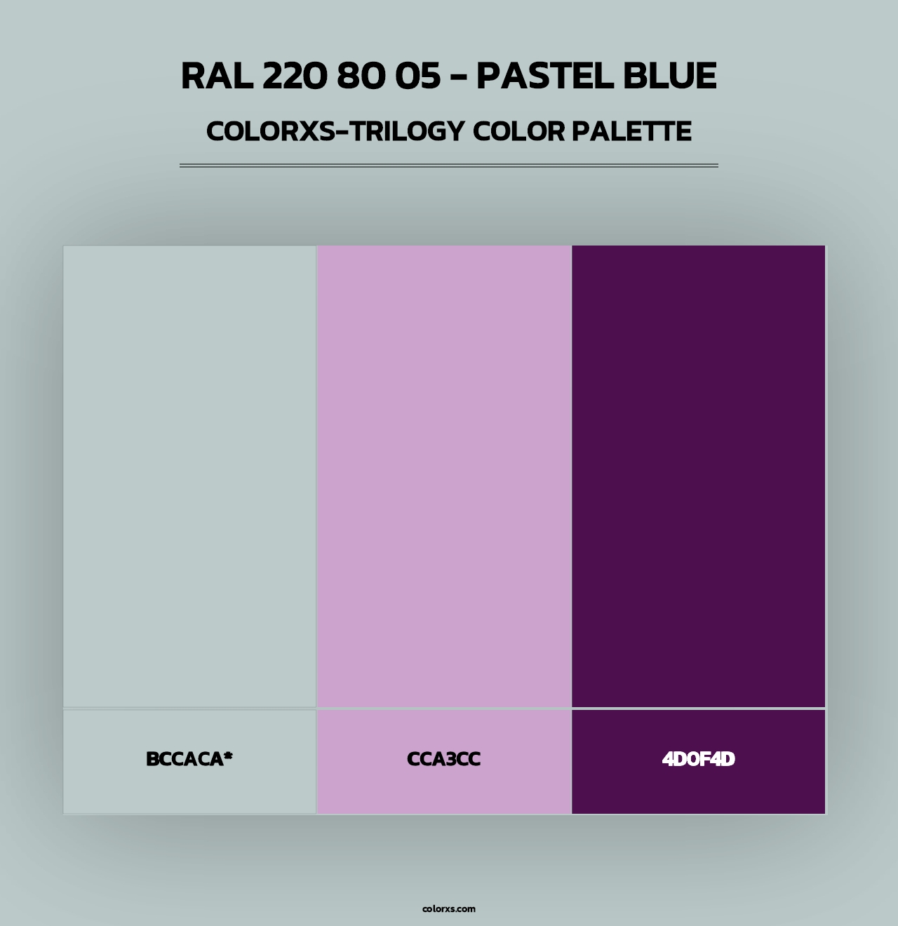 RAL 220 80 05 - Pastel Blue - Colorxs Trilogy Palette