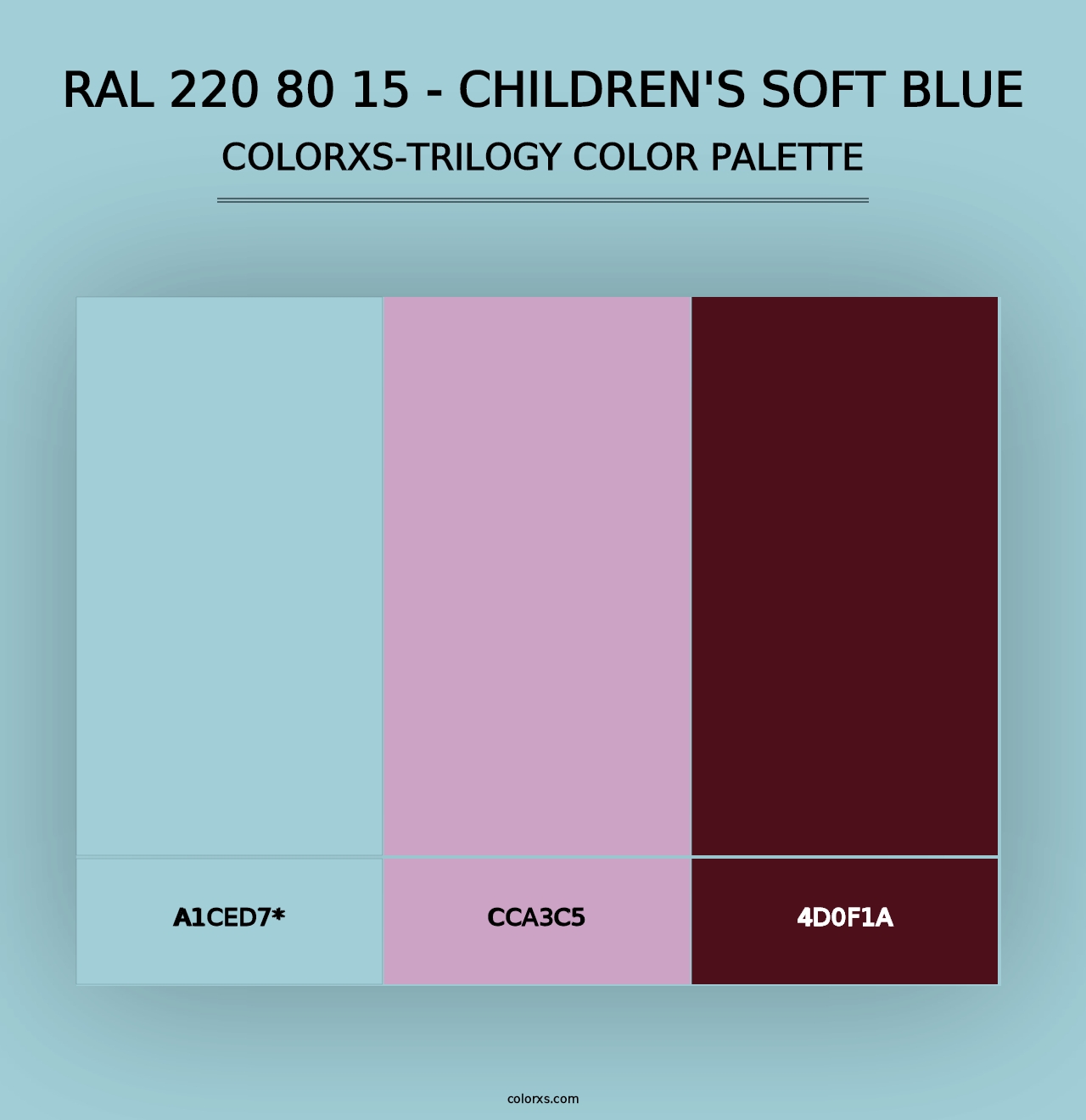 RAL 220 80 15 - Children's Soft Blue - Colorxs Trilogy Palette