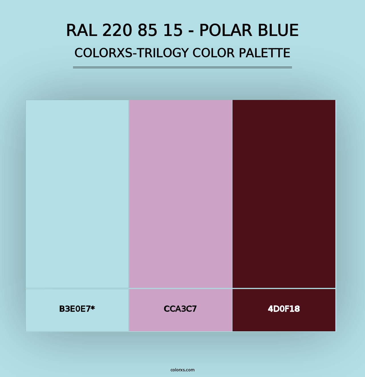 RAL 220 85 15 - Polar Blue - Colorxs Trilogy Palette