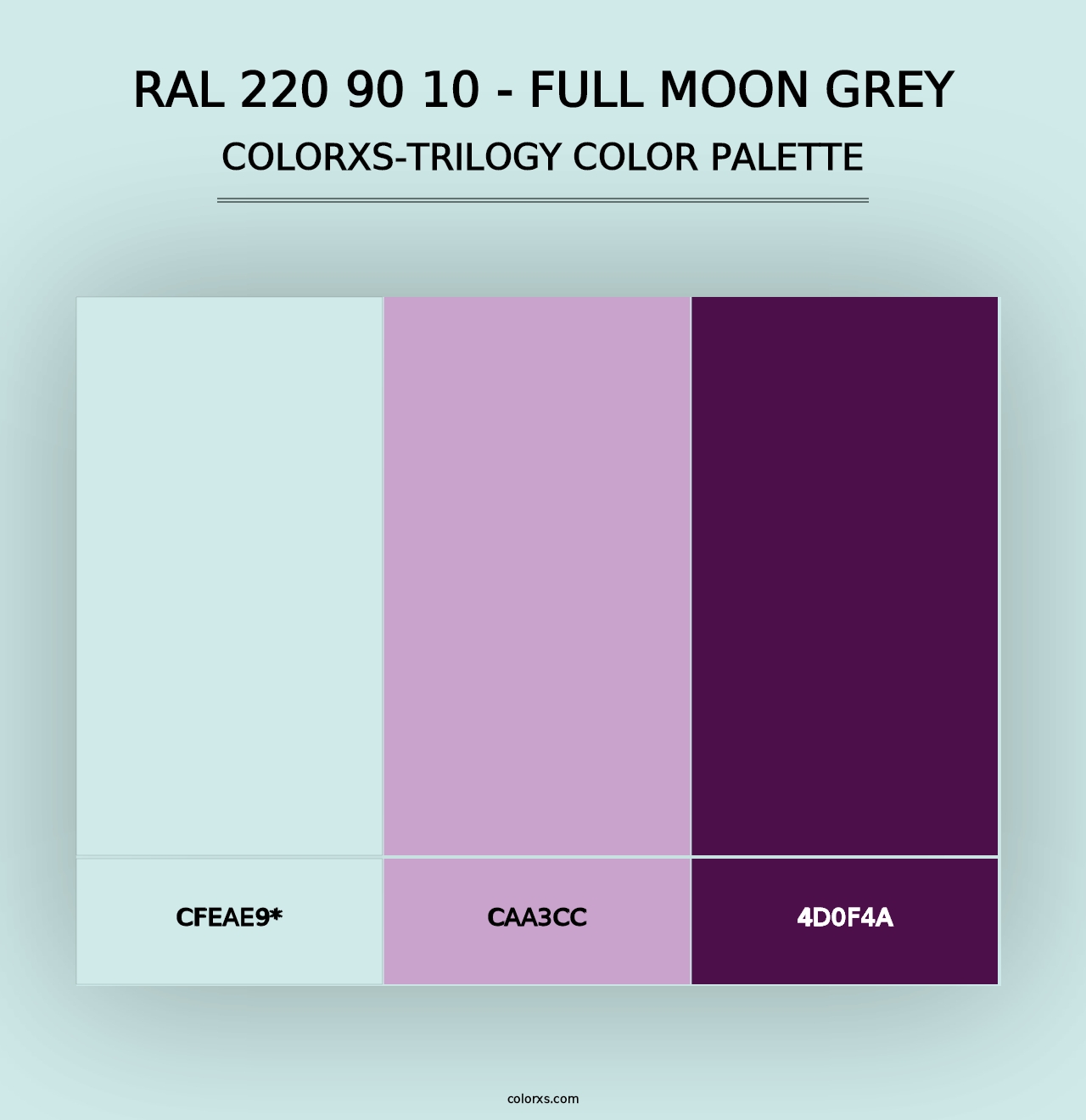 RAL 220 90 10 - Full Moon Grey - Colorxs Trilogy Palette