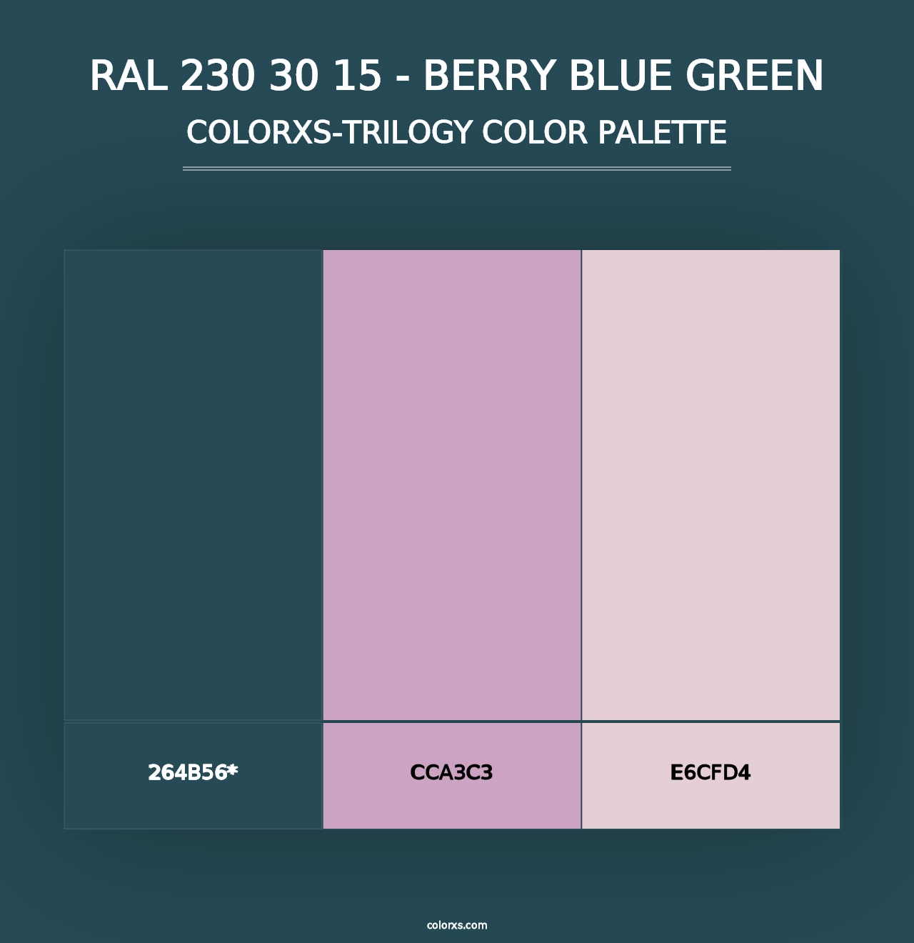 RAL 230 30 15 - Berry Blue Green - Colorxs Trilogy Palette