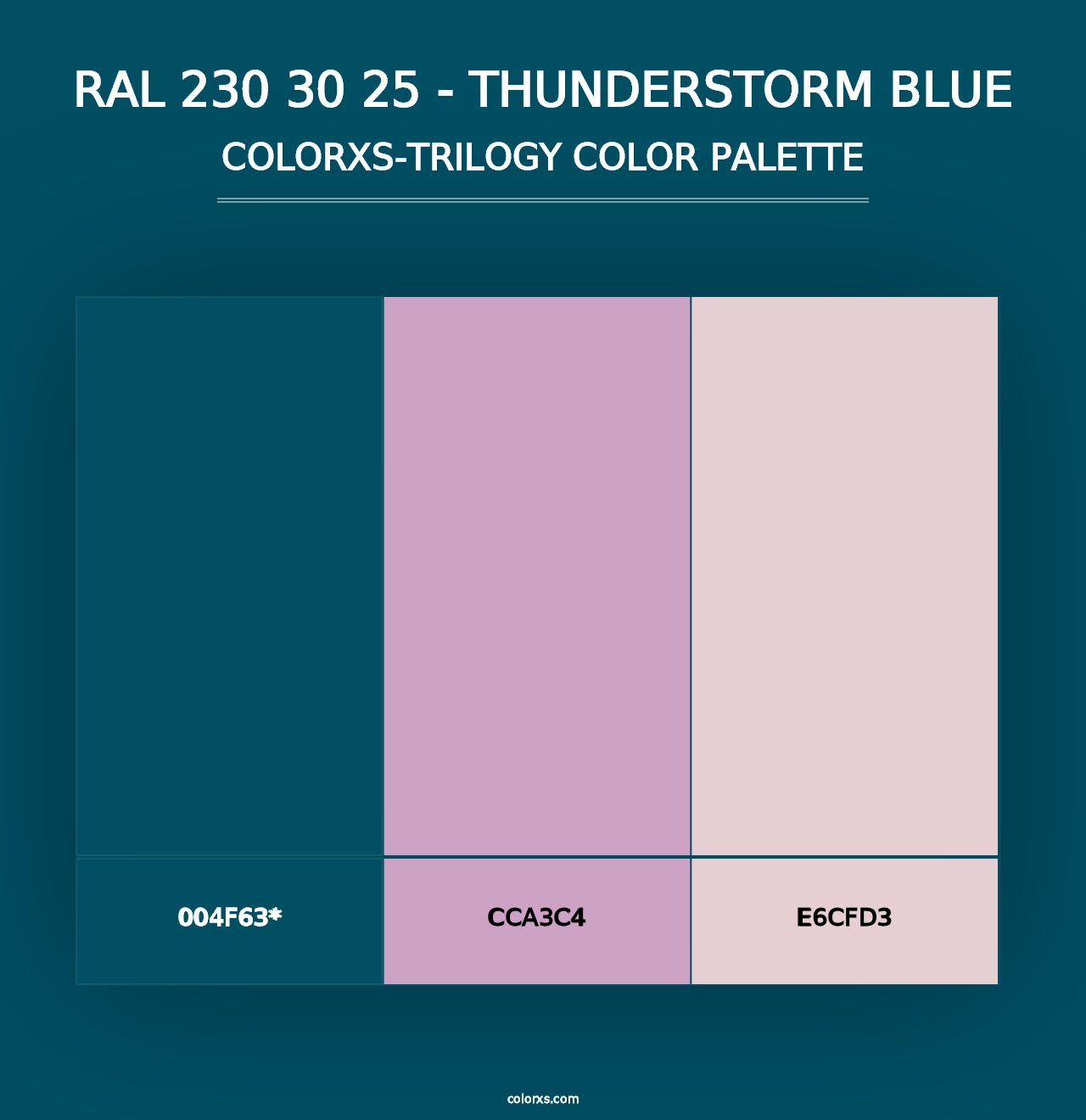 RAL 230 30 25 - Thunderstorm Blue - Colorxs Trilogy Palette