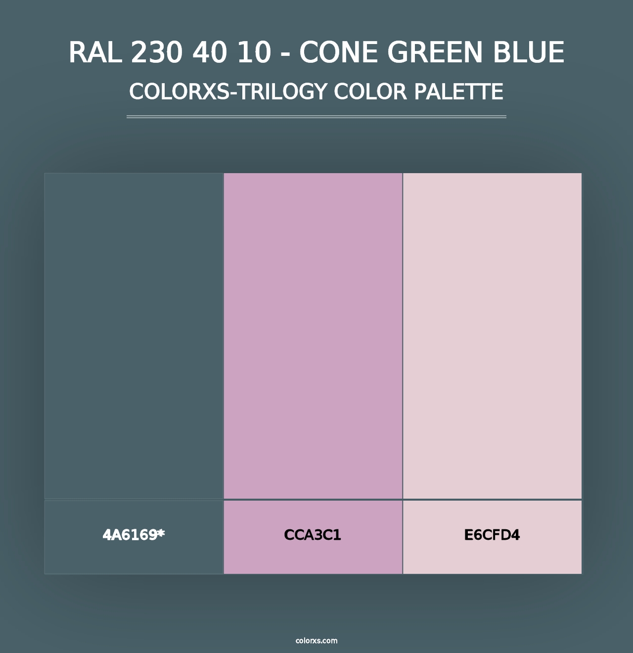 RAL 230 40 10 - Cone Green Blue - Colorxs Trilogy Palette