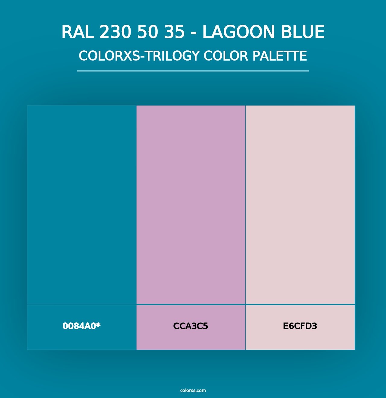 RAL 230 50 35 - Lagoon Blue - Colorxs Trilogy Palette