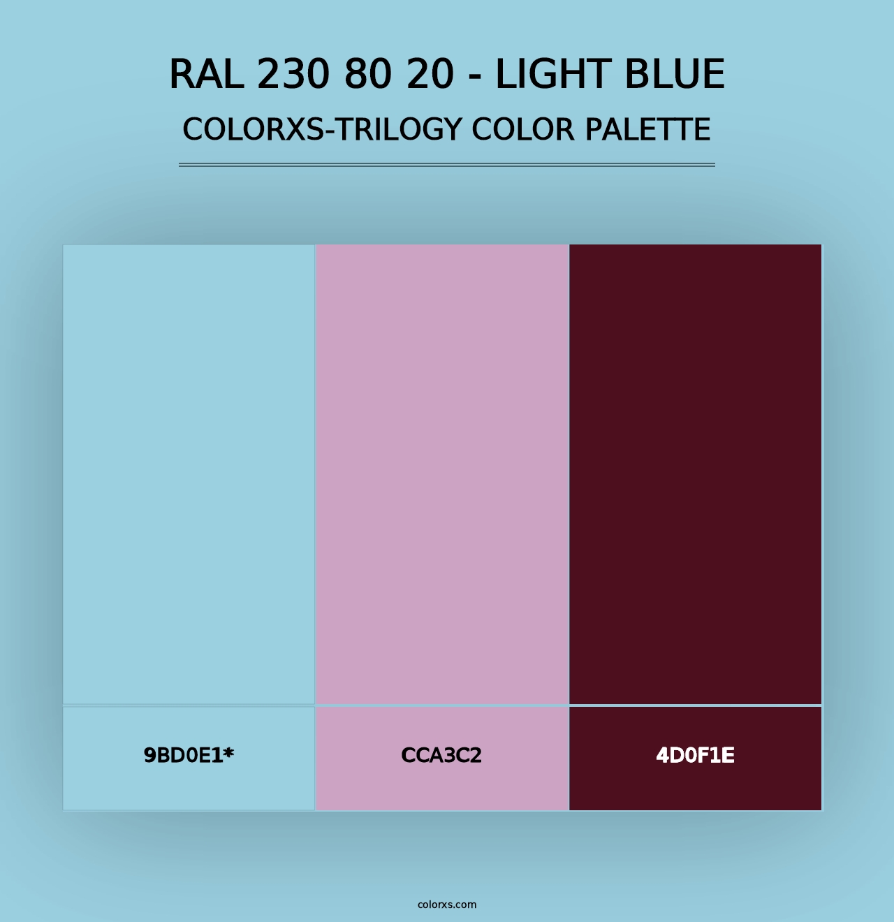 RAL 230 80 20 - Light Blue - Colorxs Trilogy Palette