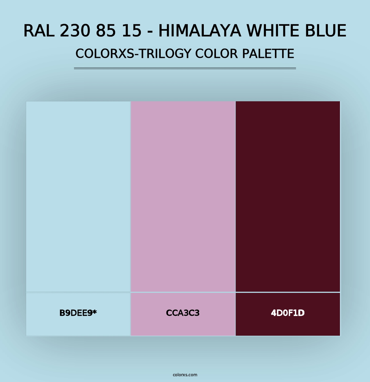 RAL 230 85 15 - Himalaya White Blue - Colorxs Trilogy Palette