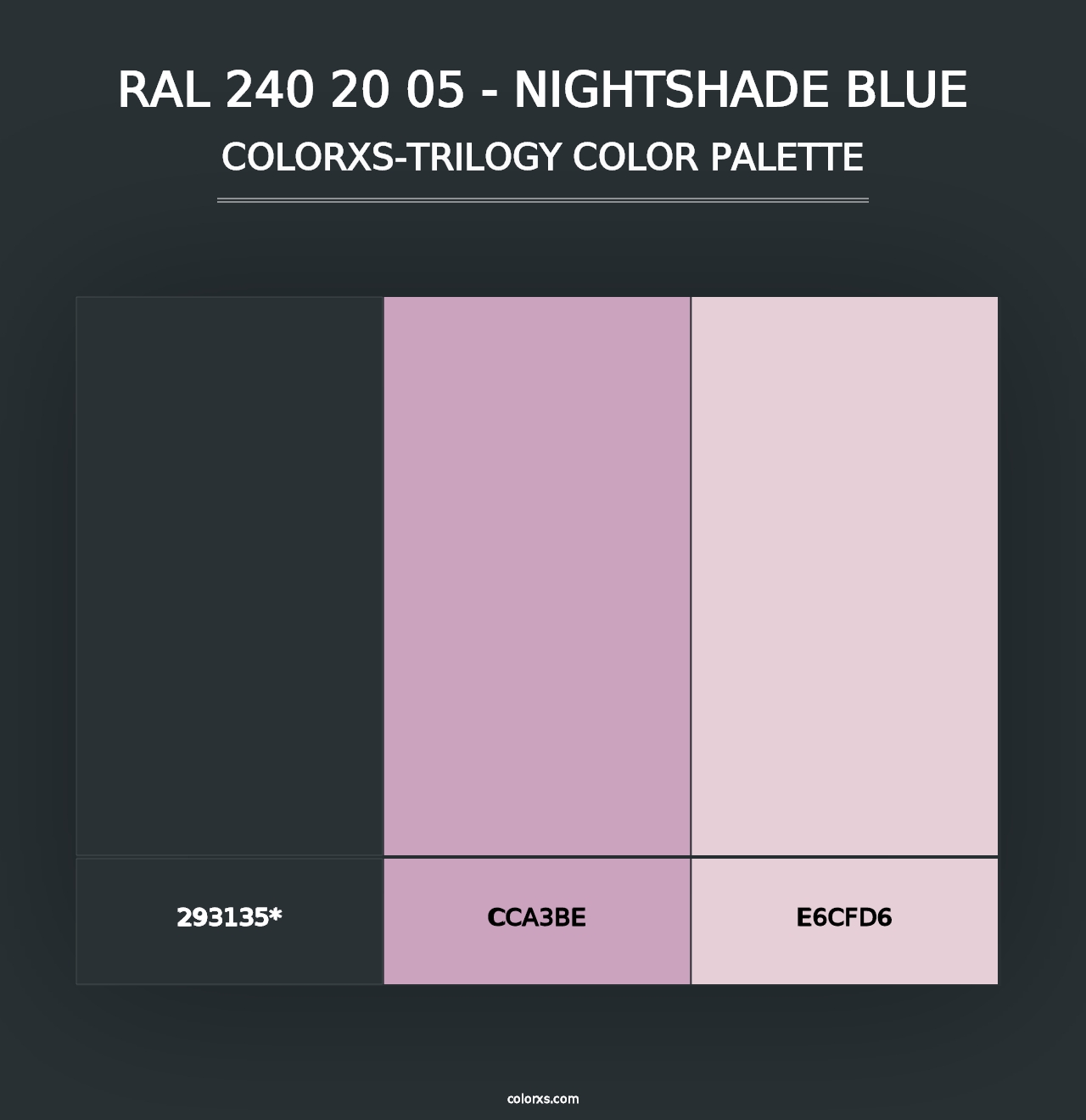 RAL 240 20 05 - Nightshade Blue - Colorxs Trilogy Palette