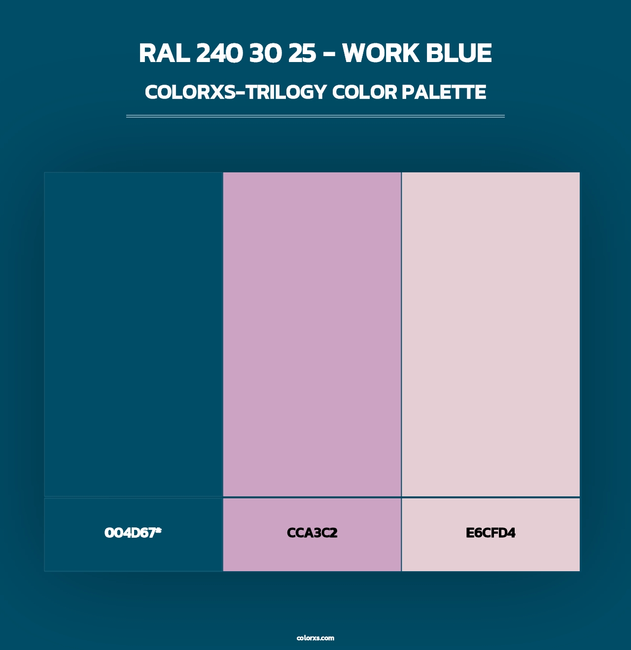 RAL 240 30 25 - Work Blue - Colorxs Trilogy Palette