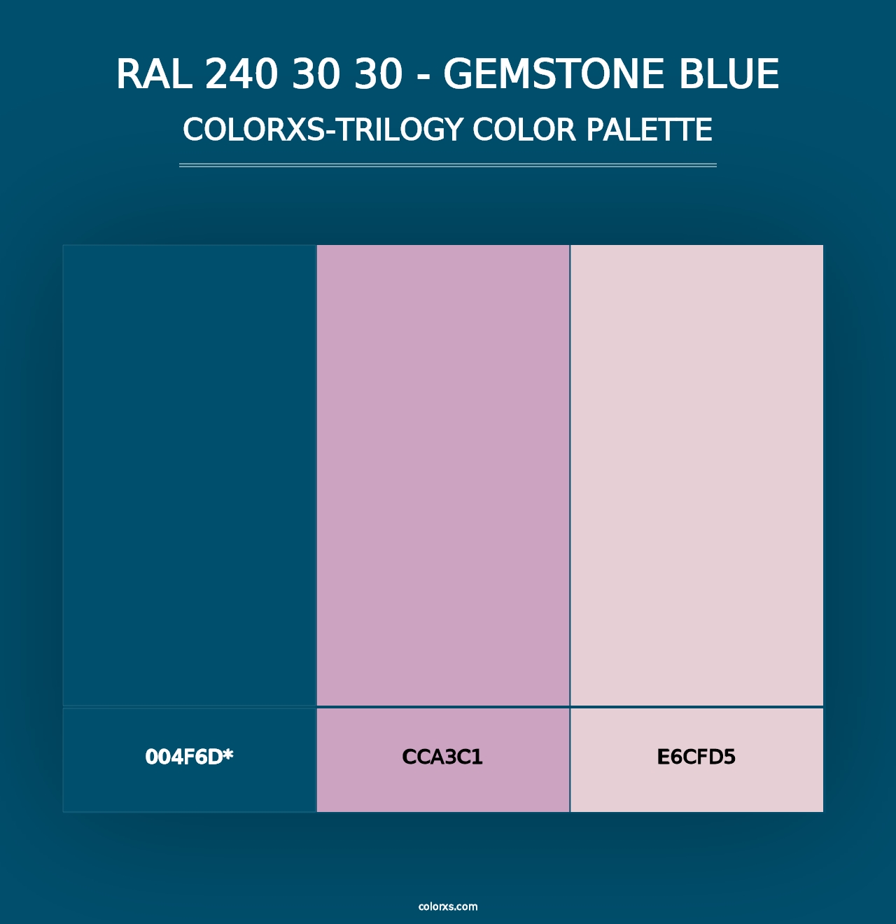 RAL 240 30 30 - Gemstone Blue - Colorxs Trilogy Palette